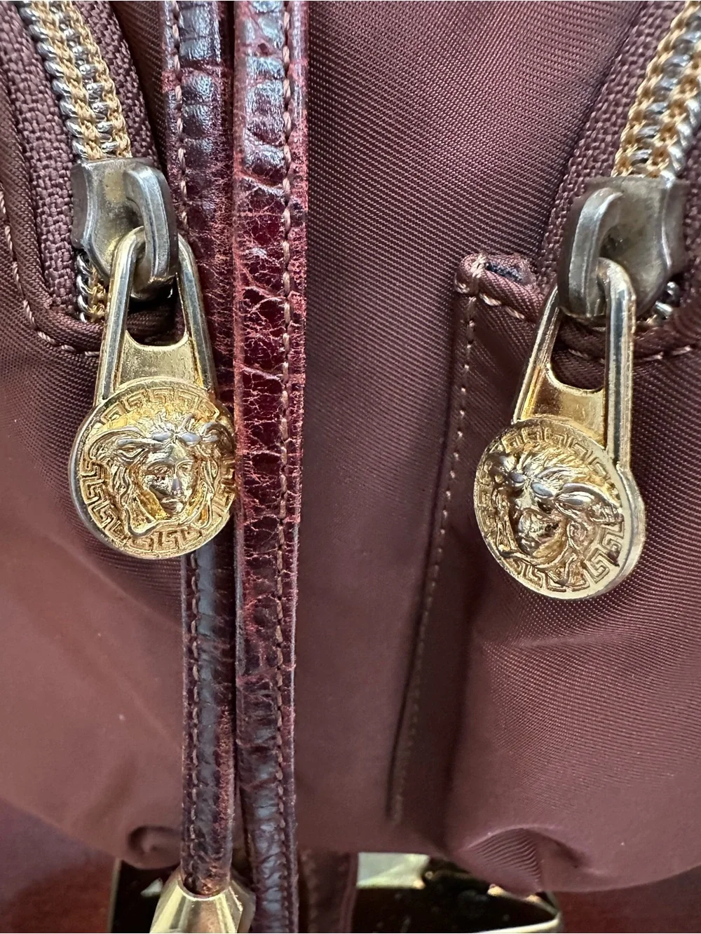 Vintage Gianni Versace Medusa Nylon Backpack